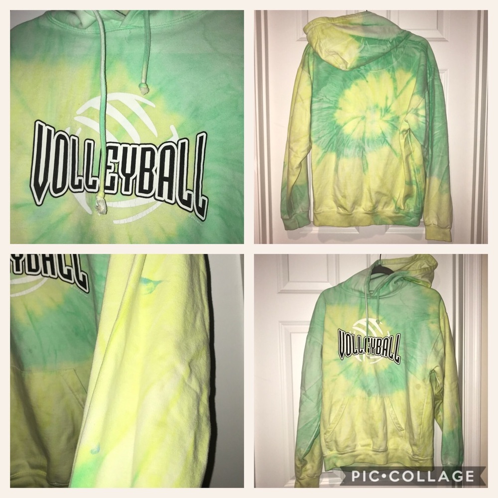 Tie dye volleyball hoodie